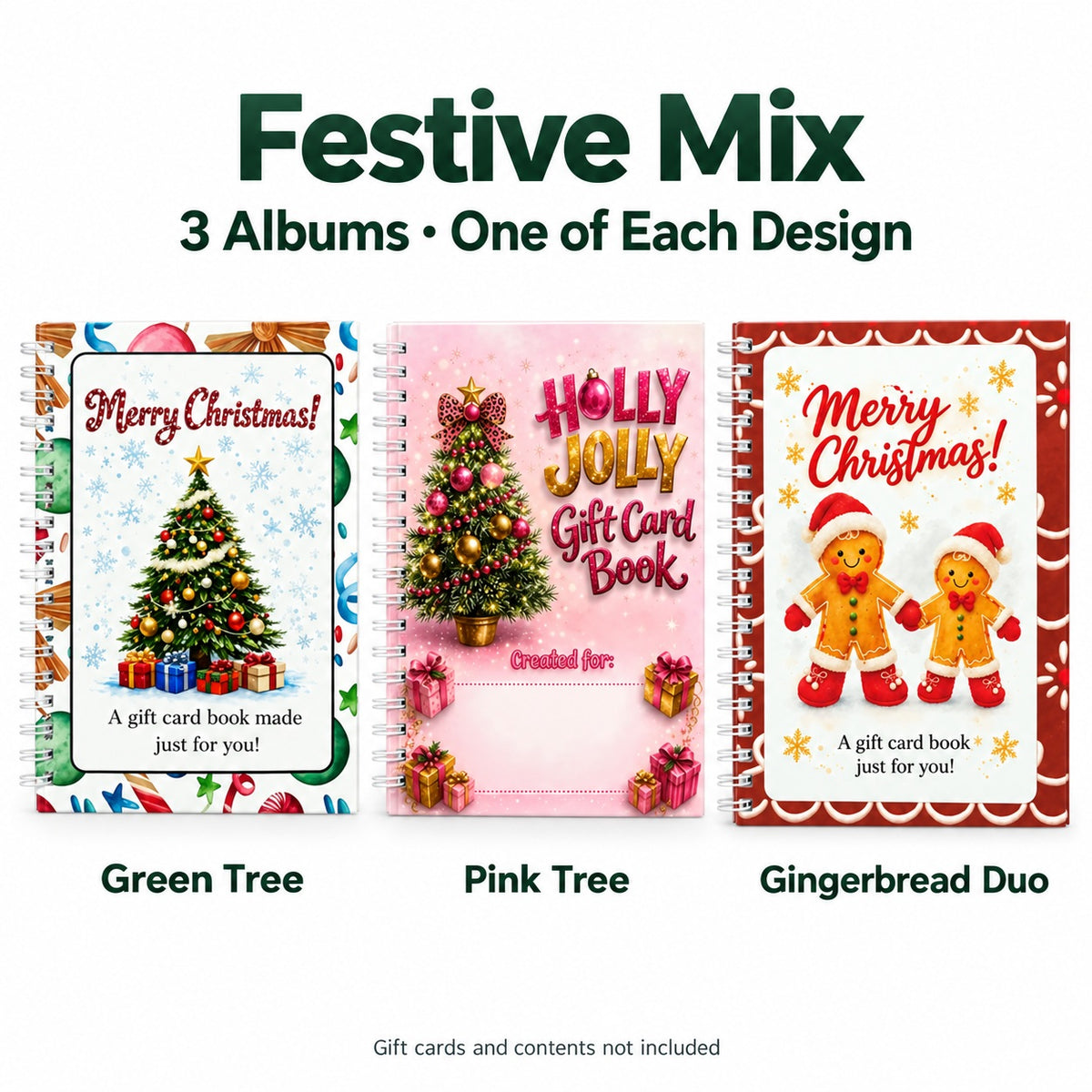 Christmas Gift Card Albums – Set of 3