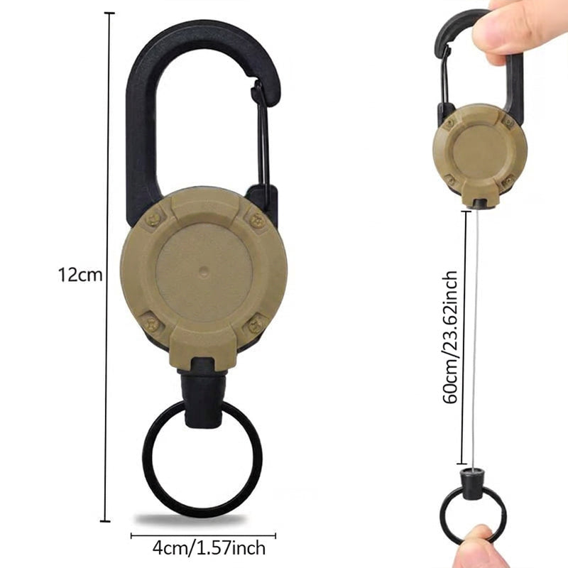 🎁3 In 1 New Multifunctional Retractable Pull Reel Carabiner Keychain