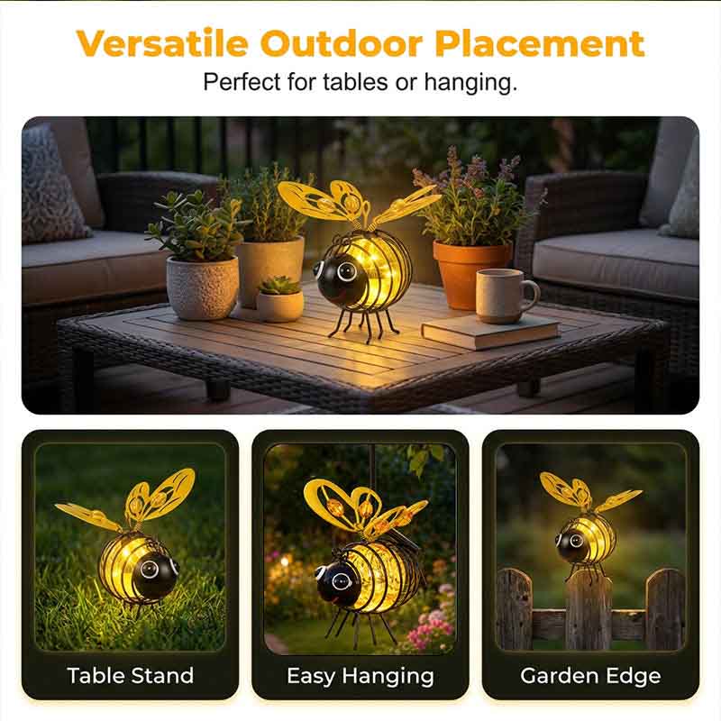 🐝 Solar Powered Hanging Bee Garden Light