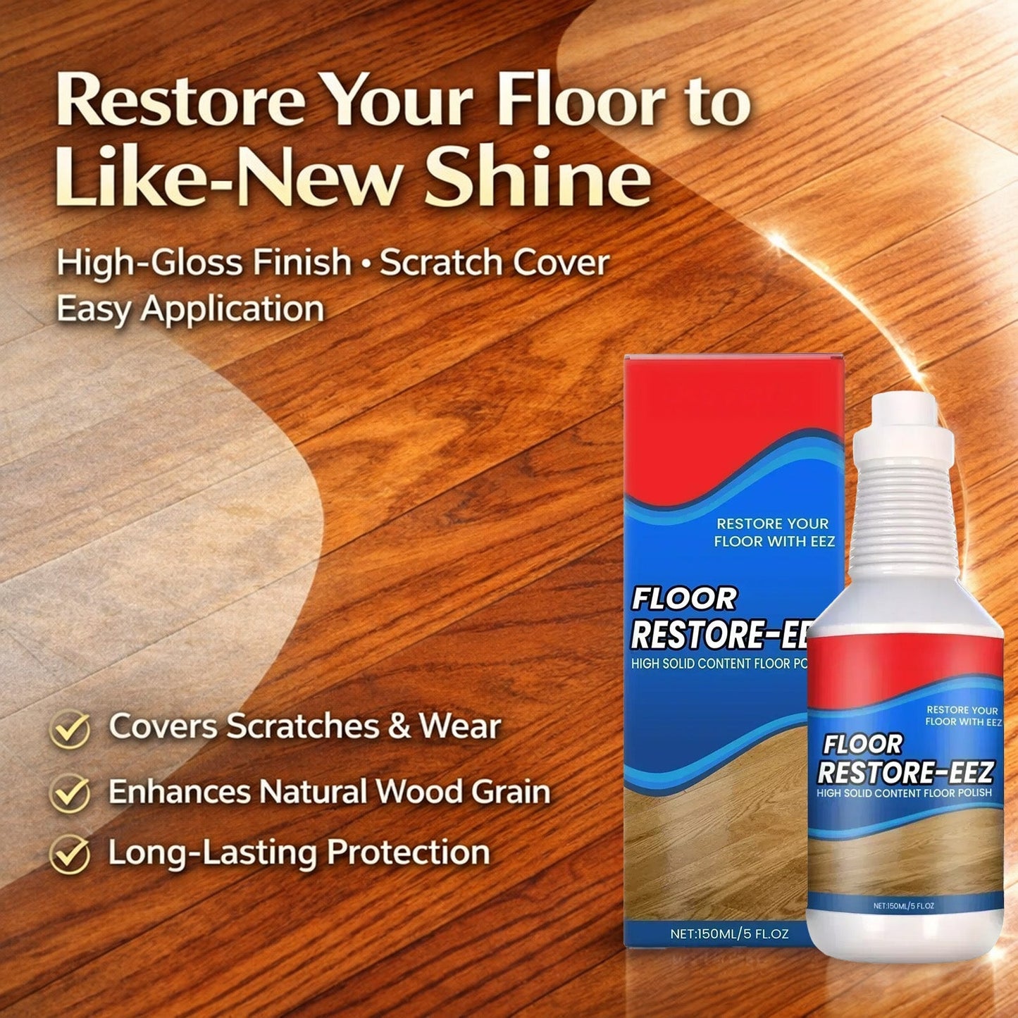 Timbe™ Floor Restorer – Fast-drying, non-toxic shine. ✨