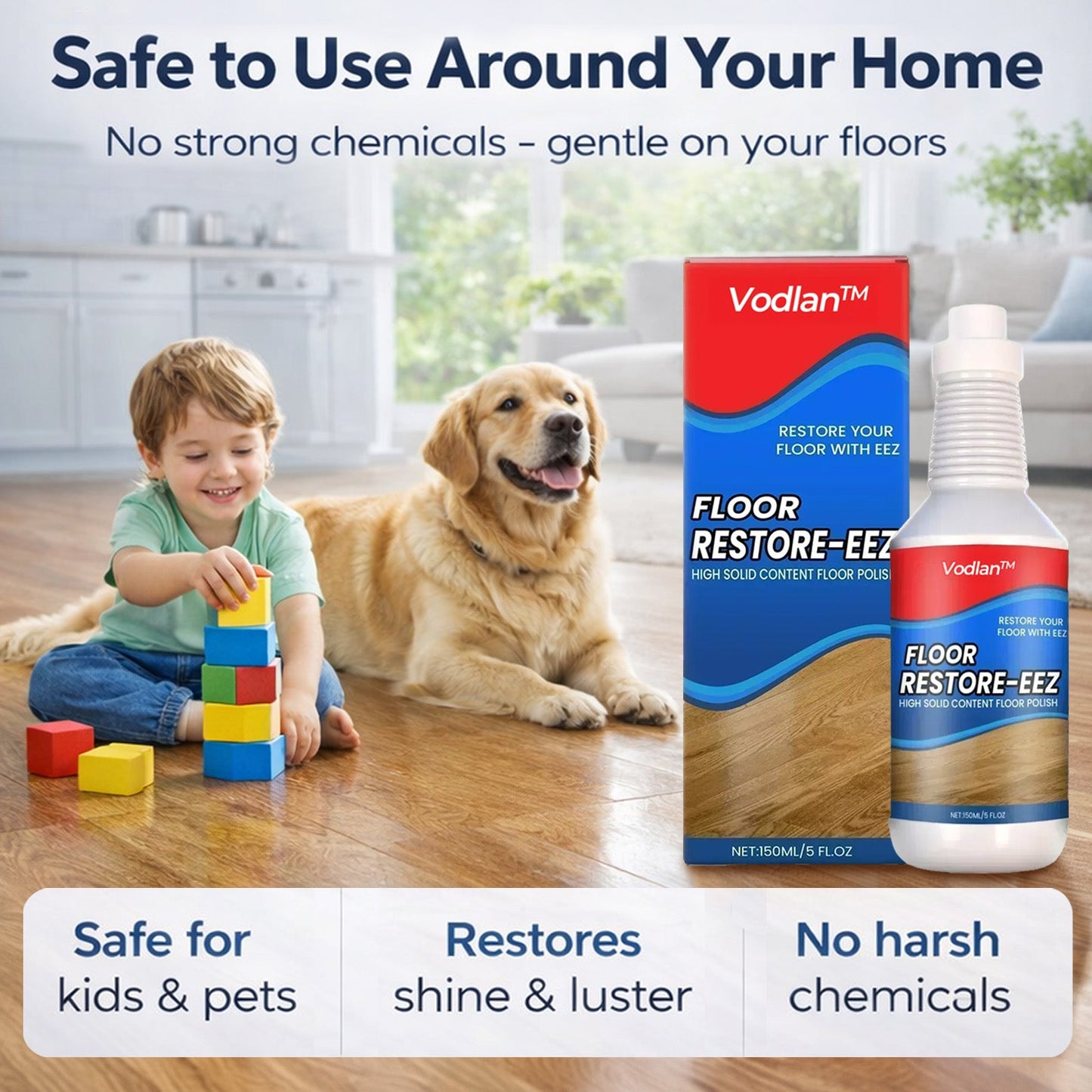 Timbe™ Floor Restorer – Fast-drying, non-toxic shine. ✨ (offer)