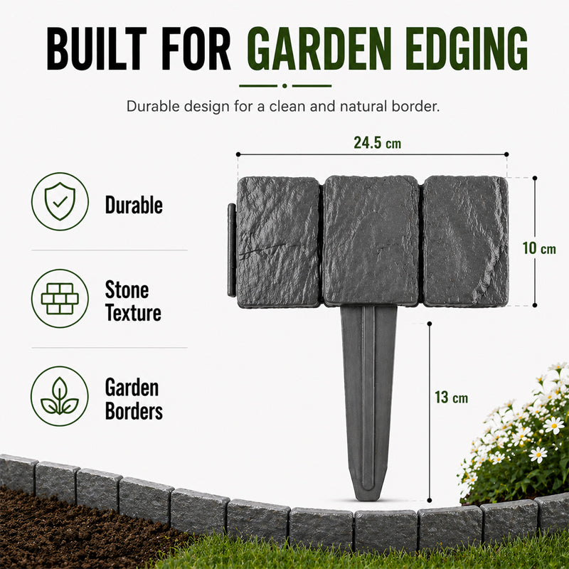 🌿✨Vodlans™ Stone-Look Edging Fence - Garden Edges That Stay Clean🏡♻️