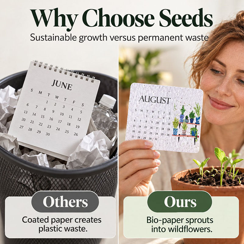 🔥 2027 Plantable Seed Paper Calendar — Use It, Then Grow It