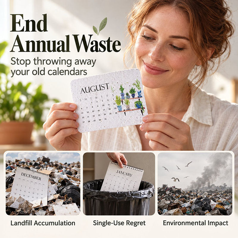 🔥 2027 Plantable Seed Paper Calendar — Use It, Then Grow It