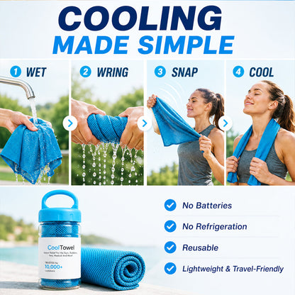 🔥🥳2026 HOT SALE!❄️Water-Activated Cooling Towel | Instant Icy-Feel Relief