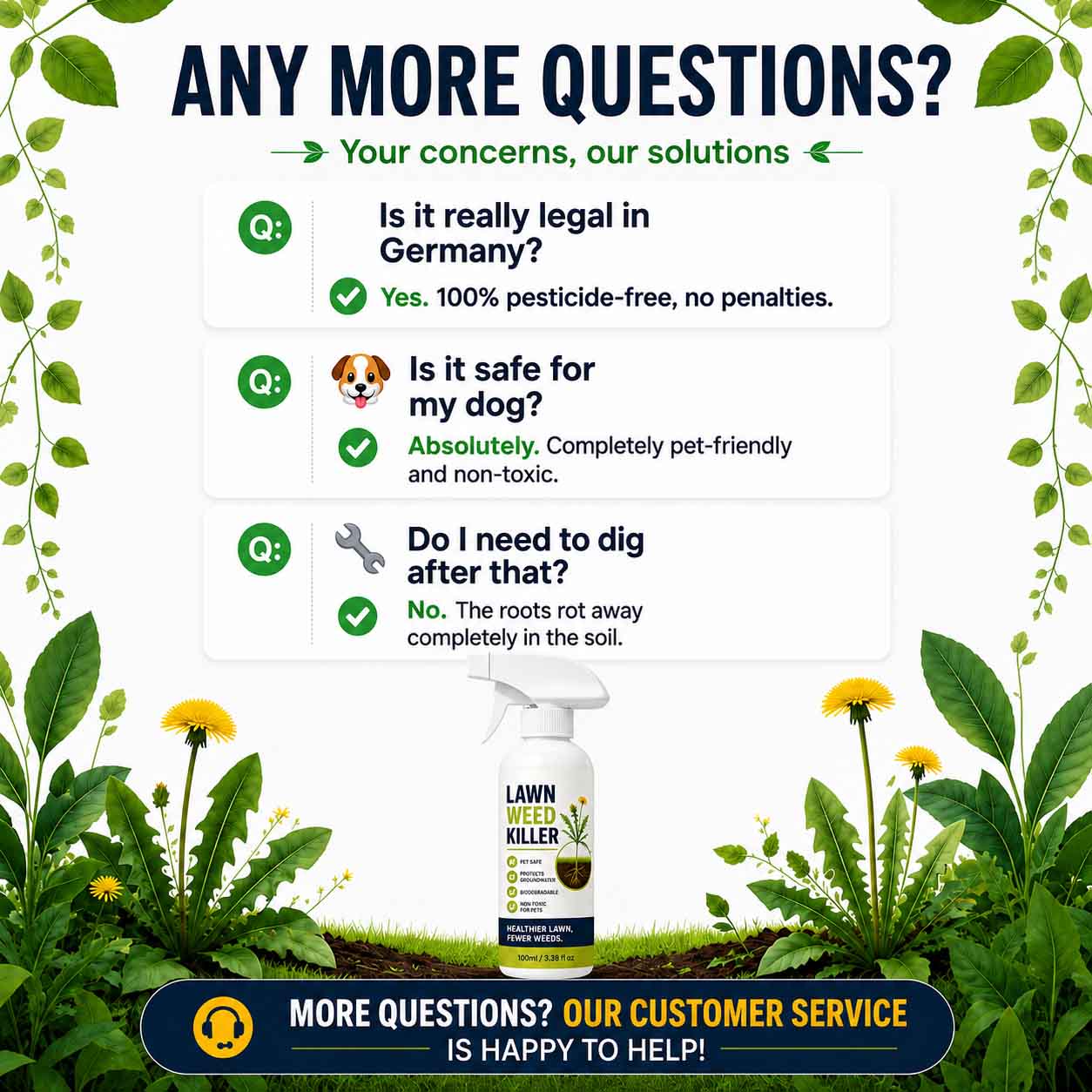 ⚡ [Easy and stress-free weeding in the garden] Herbicide for domestic use