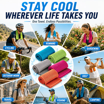 🔥🥳2026 HOT SALE!❄️Water-Activated Cooling Towel | Instant Icy-Feel Relief