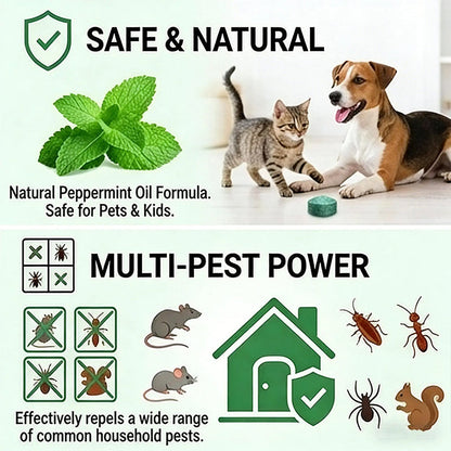 🥳2026 HOT SALE🥳💞50K+ SOLD!🏠🛡️ 50% OFF! Natural Peppermint Rodent Repellent Tablets