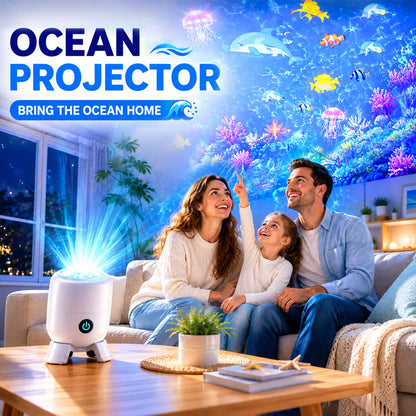 Timbe™ Next-Gen 5D Smart Rotating Ambient Projector-Bring the Living Ocean & Festive Magic Into Your Space.