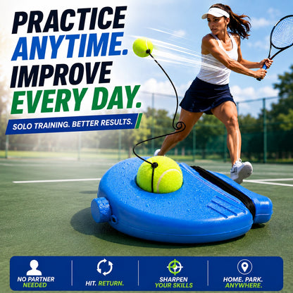 ⏰🔥LIMITED TIME !! 🎾 Portable Solo Tennis Trainer Rebounder – Improve Your Game Anywhere, Anytime 💪✨