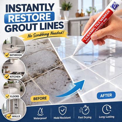 🔥🖌️Timbe™ Anti-Mould & Waterproof Joint Pen for Ceramic Tiles! (OFFER)