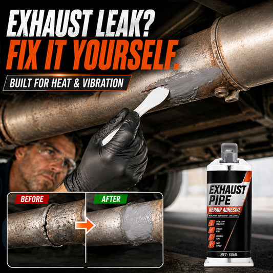 High Temp Exhaust Pipe Repair Glue – Permanent bond for iron & steel, withstands extreme heat & vibration