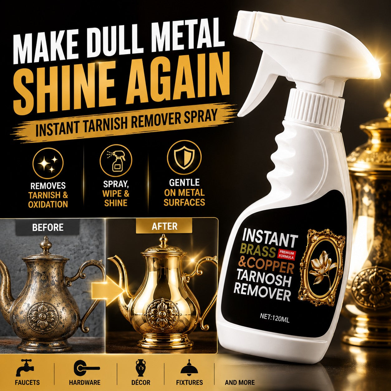 Instant Brass Tarnish Remover Spray