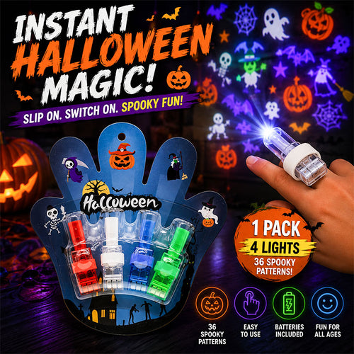 🎃 Halloween Finger Projector Lights – Mini Pattern Projector (offer)