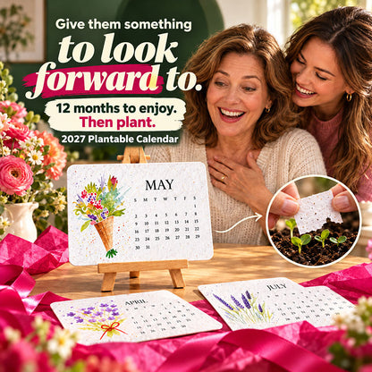🔥 2027 Plantable Seed Paper Calendar — Use It, Then Grow It