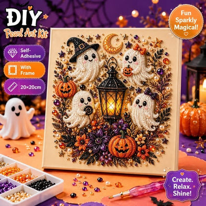 🔥50% OFF  👻✨ Halloween Pearl Art DIY Kit – Turn Tiny Pearls into Spooky-Cute Magic