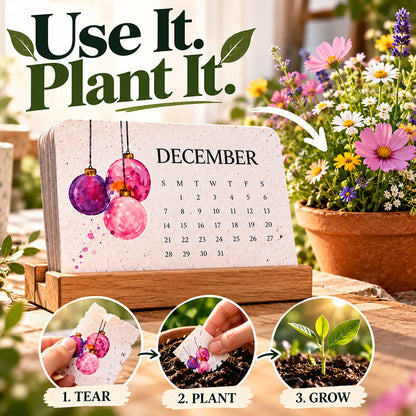 🌱 2027 Plantable Seed Paper Calendar — Use It, Then Grow It