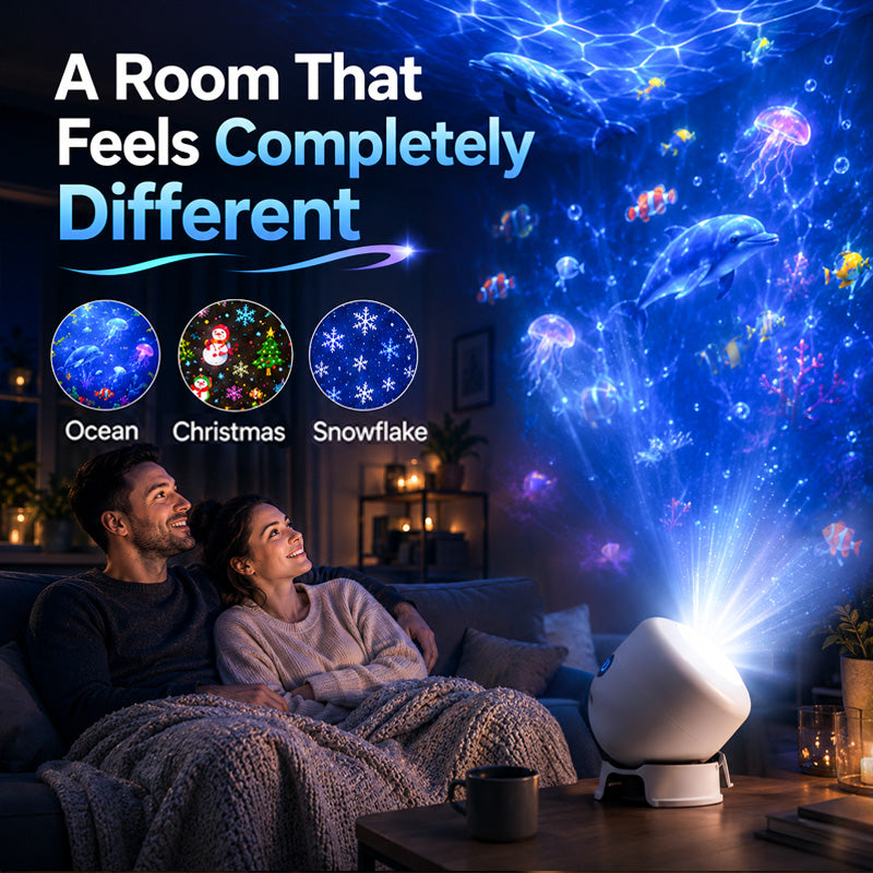 🌊 Timbe™ Dynamic Rotating LED Projector Light