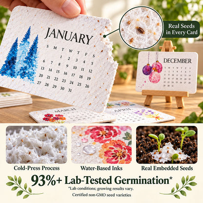 🔥 2027 Plantable Seed Paper Calendar — Use It, Then Grow It