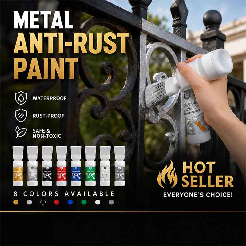 🥳Water‑Based Metallic Silver Paint with Built‑in Brush – No extra brush needed. Covers scratches & stains in one simple spray! 🏠🎨