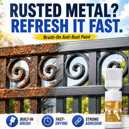 🥳Water‑Based Metallic Silver Paint with Built‑in Brush – No extra brush needed. Covers scratches & stains in one simple spray! 🏠🎨 (OFFER）