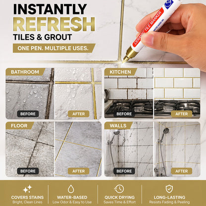 🔥🖌️Timbe™ Anti-Mould & Waterproof Joint Pen for Ceramic Tiles! (OFFER)