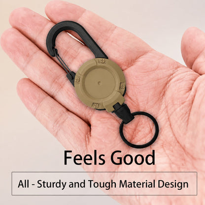 🎁3 In 1 New Multifunctional Retractable Pull Reel Carabiner Keychain