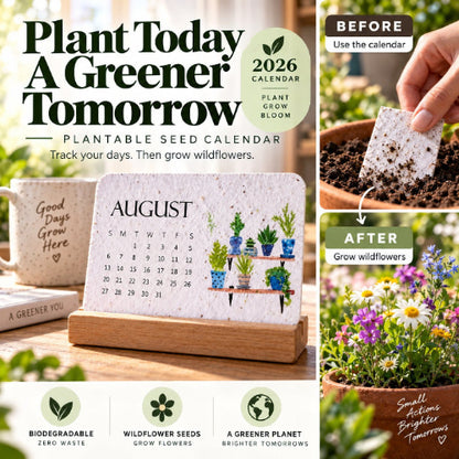 🅱️🎁 🇬🇧 2027 Plantable Seed Paper Calendar — Use It, Then Grow It