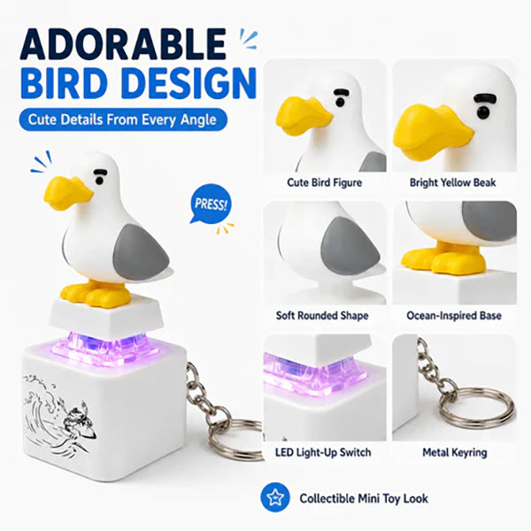 🎁 Mine Bird Voice-Activated Light-Up Electronic Keychain