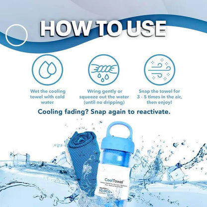 🔥🥳2026 HOT SALE!❄️Water-Activated Cooling Towel | Instant Icy-Feel Relief