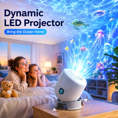 Timbe™ Next-Gen 5D Smart Rotating Ambient Projector-Bring the Living Ocean & Festive Magic Into Your Space.