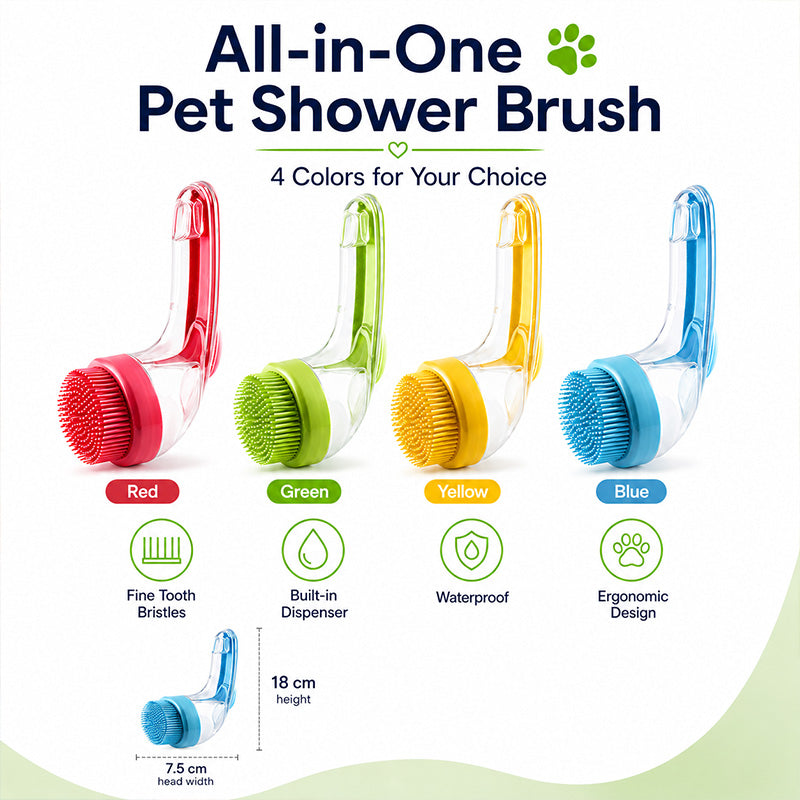 🎉 2026 Sale — Over 32,400 Sold 🧴 Pet Bath Brush – Grooming Tool 🐾 (offer)