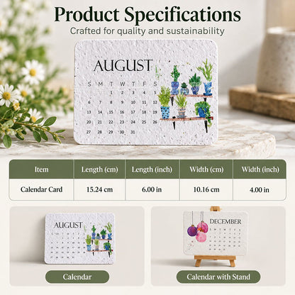 🔥 2027 Plantable Seed Paper Calendar — Use It, Then Grow It