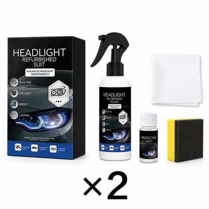 🥳Professional Car Headlight Restoration Kit – Removes yellowing & scratches instantly. No sandpaper, no tools – just spray & wipe! ✨🔧