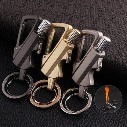 🔥 EDC Waterproof Fire Starter Keychain | Refillable Survival Lighter