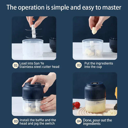 📢📢50% OFF!!⏰Cordless Electric Garlic Chopper & Mincer (Offer)