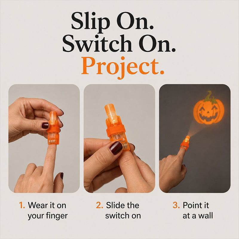 🎃 Halloween Finger Projector Lights – Mini Pattern Projector (offer)