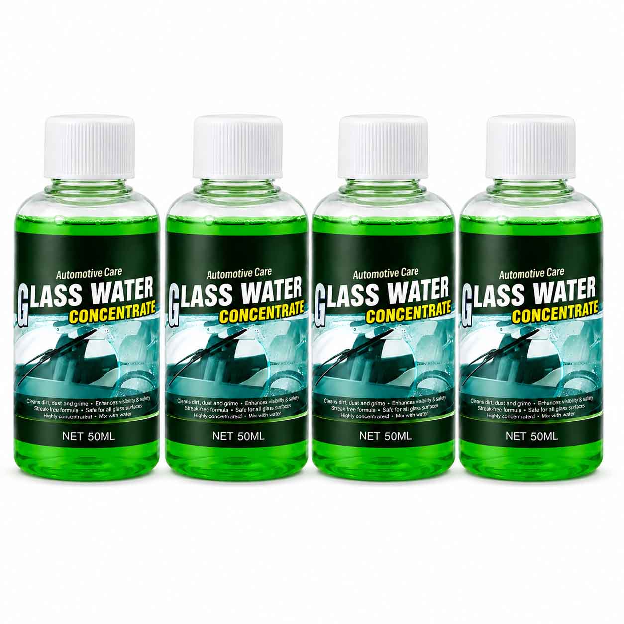 🚘 4 Bottles — Car + SUV + Truck Glass Care