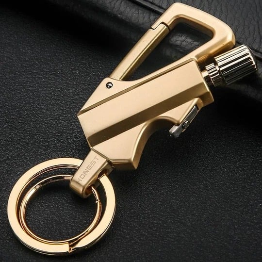 🔥 EDC Waterproof Fire Starter Keychain | Refillable Survival Lighter