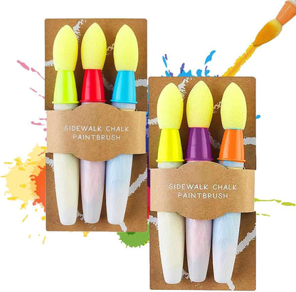 Timbe™ Sidewalk Chalk Paint Brush,Add Water to Brushes to Use,Easy to Use,Washable