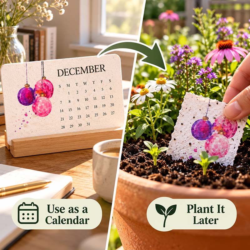 🅱️ ✦2027 Plantable Seed Paper Calendar — Use It, Then Grow It