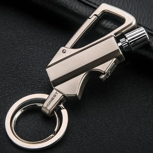 🔥 EDC Waterproof Fire Starter Keychain | Refillable Survival Lighter