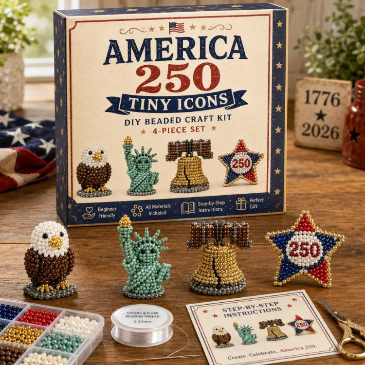 🏆Limited Time Sale 50% OFF🧵✨Petite 3D Beaded Animal Craft Kit