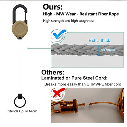 🎁3 In 1 New Multifunctional Retractable Pull Reel Carabiner Keychain