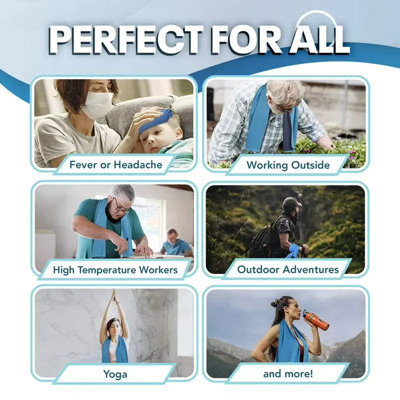 🔥🥳2026 HOT SALE!❄️Water-Activated Cooling Towel | Instant Icy-Feel Relief