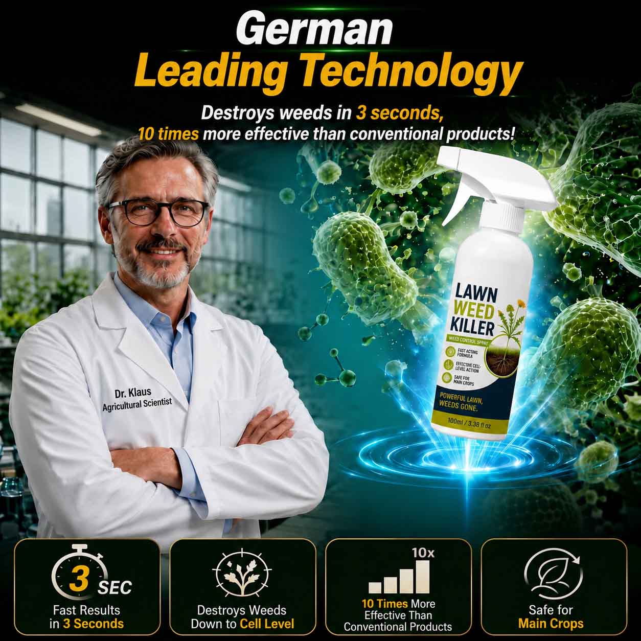 ⚡ [Easy and stress-free weeding in the garden] Herbicide for domestic use