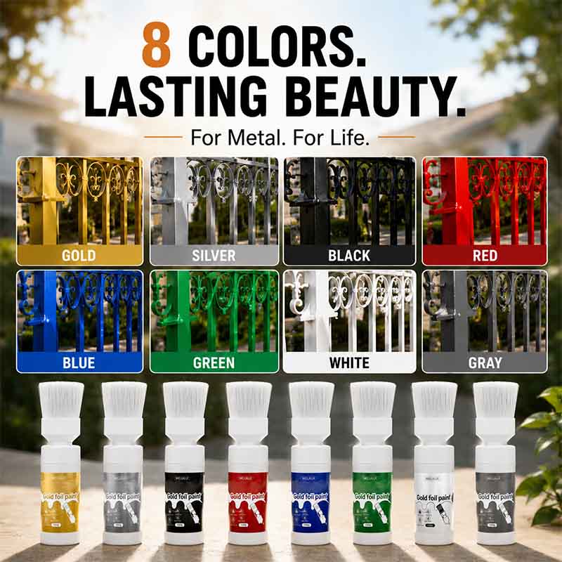 🥳Water‑Based Metallic Silver Paint with Built‑in Brush – No extra brush needed. Covers scratches & stains in one simple spray! 🏠🎨