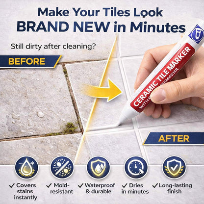 🔥🖌️Timbe™ Anti-Mould & Waterproof Joint Pen for Ceramic Tiles! (OFFER)