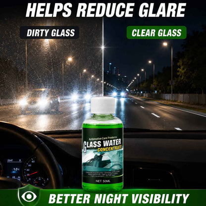 🔵 Glass Concentrate – 10ml makes 1L, cuts bugs & grime, streak-free.
