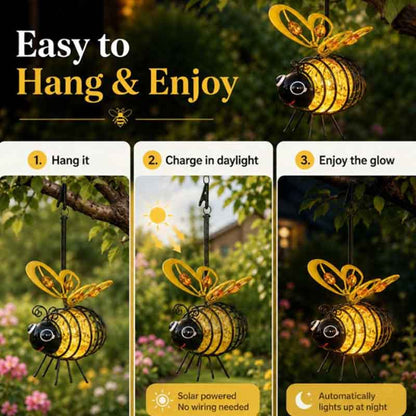 🐝 Solar Powered Hanging Bee Garden Light
